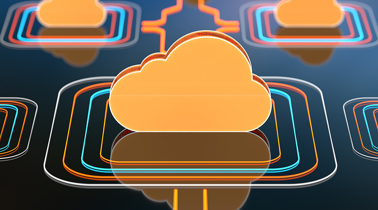 Orange Tech Clouds