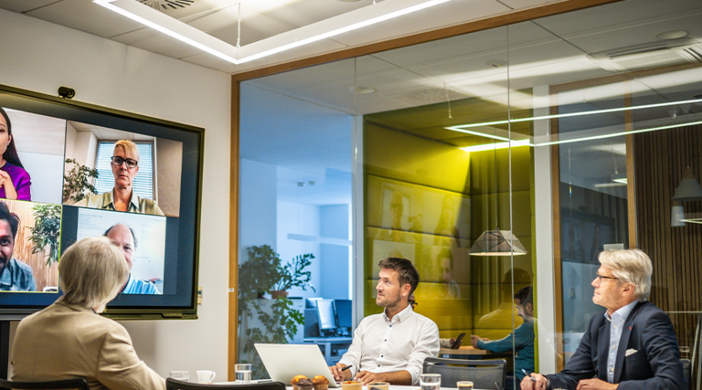 IT leaders video conferencing concept