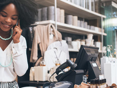 Woman working in a retail store 
